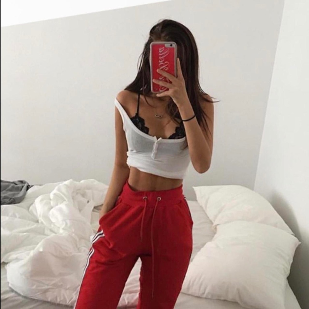 red I am Gia sweats